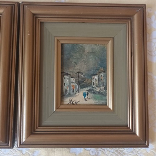 Paintings by Ioannis Darmis used, set of 2, 28x25 cm