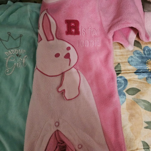 Baby girl outing rompers used, pack of 9