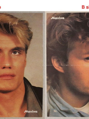 Ένθετο αφίσα Dolph Lundgren και A-ha από περιοδικό σαν καινούργιο