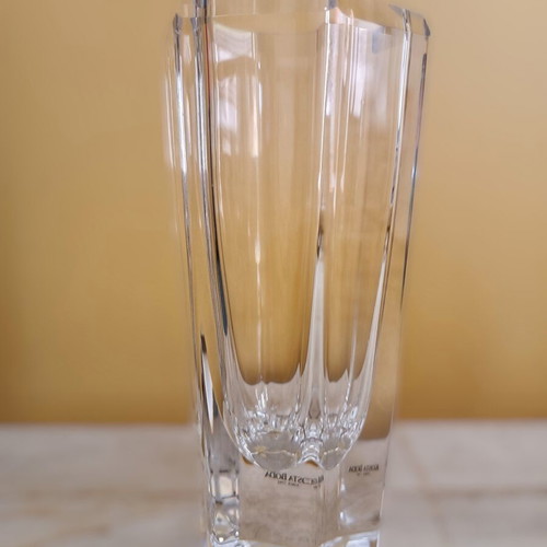 Kosta Boda crystal vase, height 18cm, diameter 8cm