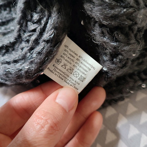 Knit cap used, gray, size S