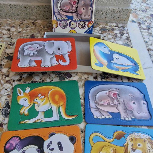 Baby educational wooden toys pack used