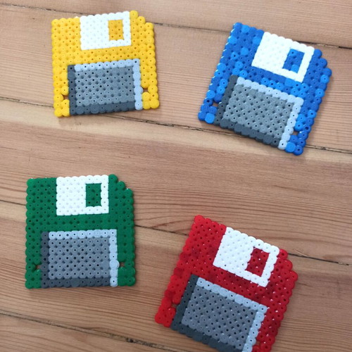 Handmade floppy disk decorations new, customizable colors