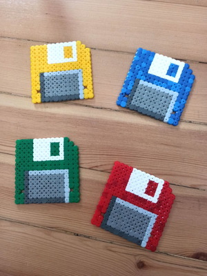 Handmade floppy disk decorations new, customizable colors