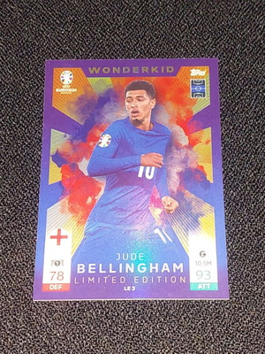 Κάρτα Jude Bellingham LE3 Euro 2024 Topps Match Attax limited edition σαν καινούργιο