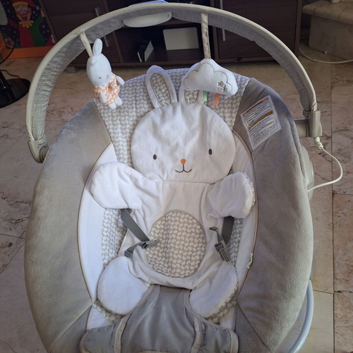 Relax Ingenuity bouncer used with vibration, white noise, music, and lights