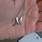 Necklace with letter M stainless steel by pnoe new