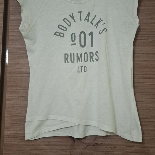 Boty Talk girls' short-sleeve blouse used, white, size 14