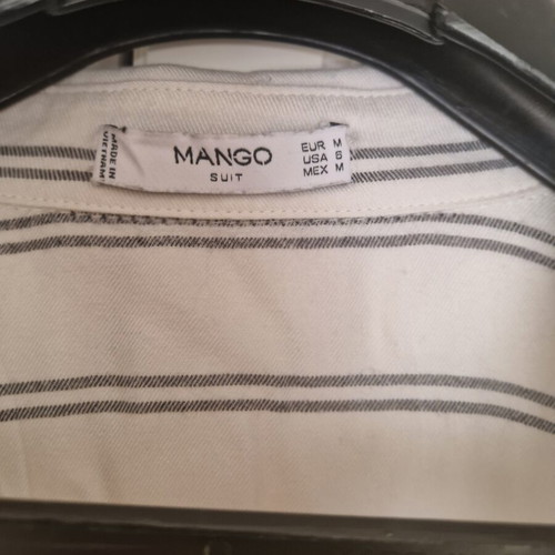 Mango striped shirt size M like new, white and grey