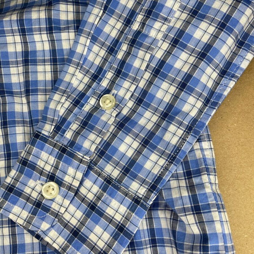Polo Ralph Lauren kids shirt blue white plaid new size 140