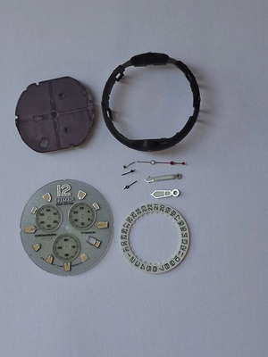 Citizen Eco Drive watch parts used, men's, gray titanium