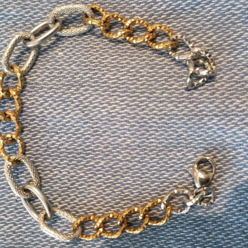 Two-tone steel bracelet like new