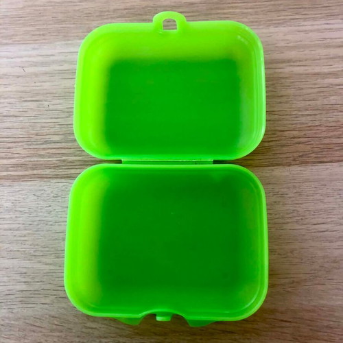 Tupperware To Go Mini Twin lunch box used, green