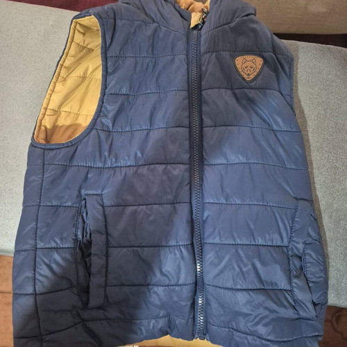 Energiers kids sleeveless vest like new, double face blue-yellow size 6