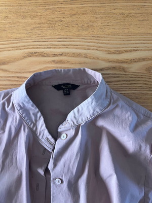 Massimo Dutti women's shirt with puff sleeves size L used, color faded