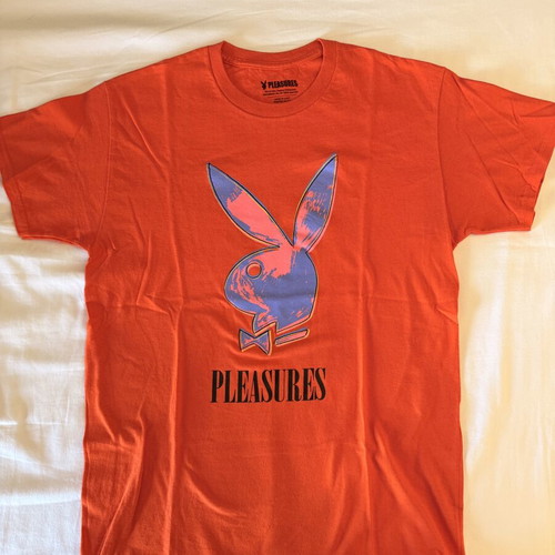 Pleasures x Playboy T-shirt medium size, like new, orange