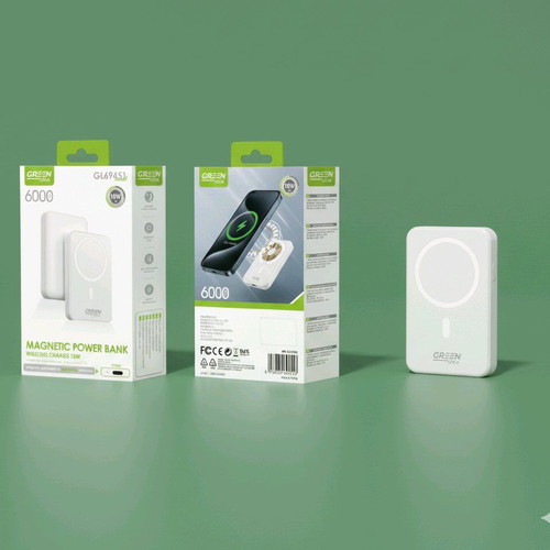Powerbank wireless 6000mAh 10W magnetic charge with Magsafe and cable port new