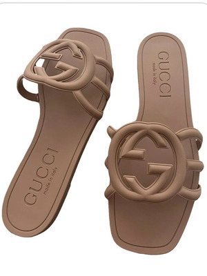 Gucci σαγιονάρες σαν καινούργιο, μπεζ, νούμερο 39