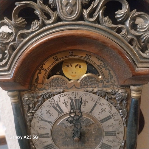 John Warmink Wuba wall clock 1970 used with bronze details
