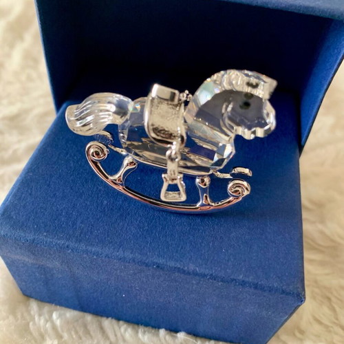 Swarovski Crystal Memories Rocking Horse Rhodium new collectible decor