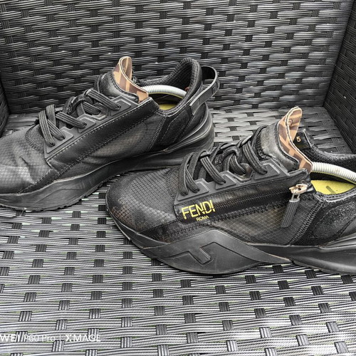 Fendi sneakers used, size 39, black