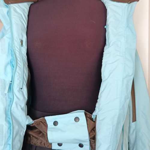 Crane ski jacket like new, size S/M, light blue with brown details