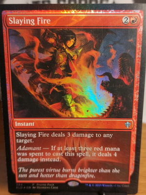 Slaying Fire Magic the Gathering Throne of Eldraine foil