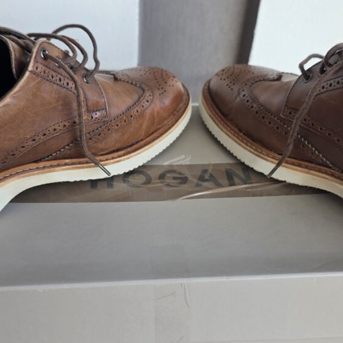 Hogan men's brown leather brogues size 8.5 (42.5)