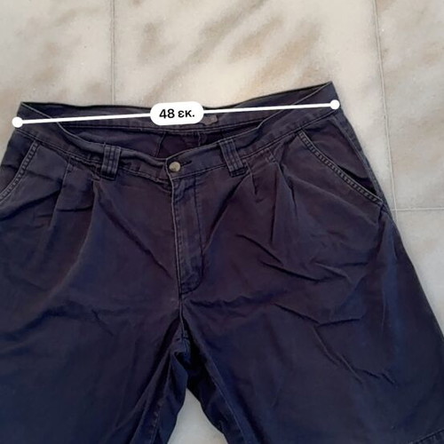 Men's Bermuda shorts used, navy chino size XXL