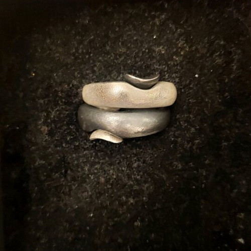 Silver double ring 925