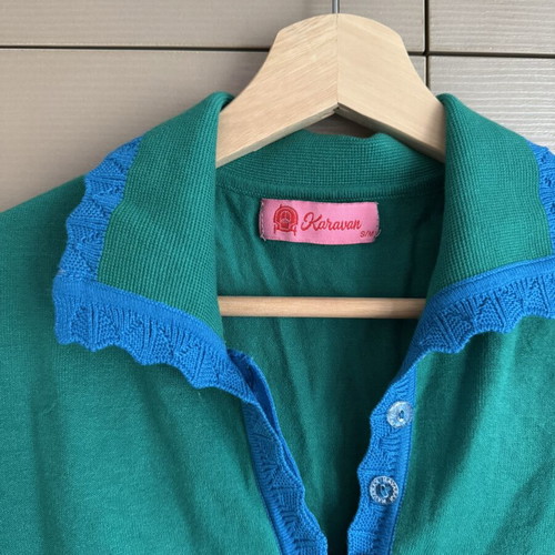 Karavan Polo Shirt green like new, size S
