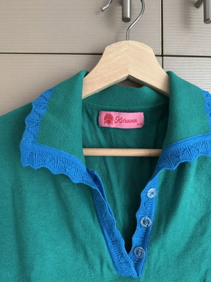 Karavan Polo Shirt green like new, size S
