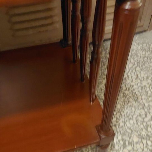 Walnut side table, handmade, 1970