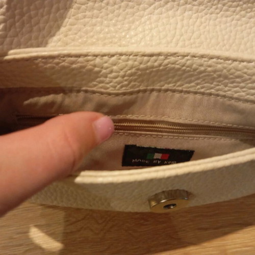 Kem bag like new, beige evening with inner pocket