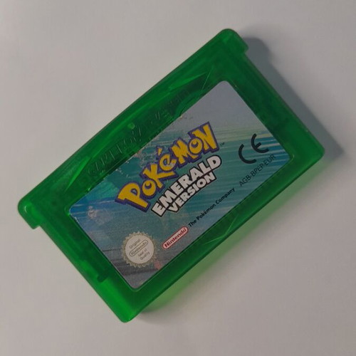 Pokemon Emerald GBA game cartridge