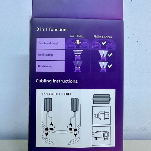 Philips CAN bus Fault Canceller for H4/H7 Lamp 10W 12V 2pcs new