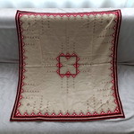 Embroidered square used, handmade