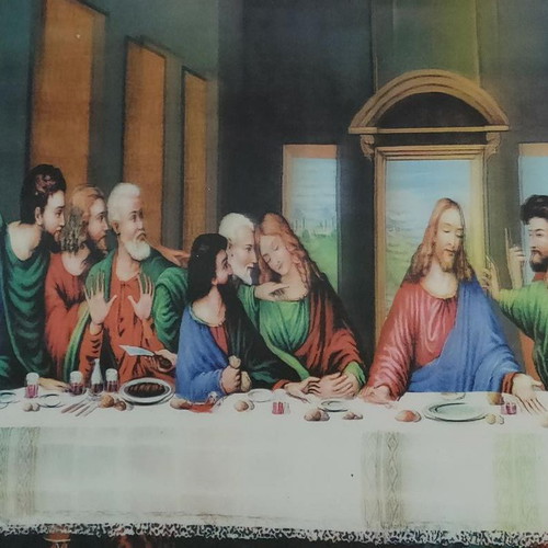 3D Last Supper Art Piece with Motion Effect 39x29cm like new