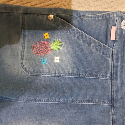 Boboli short denim salopette used for 5 years, size 110