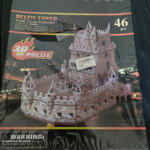 3D DIY Puzzle Belem Tower 46 pieces like new