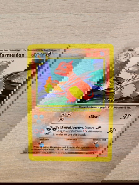 Charmeleon Pokemon Card 1999 edition.
