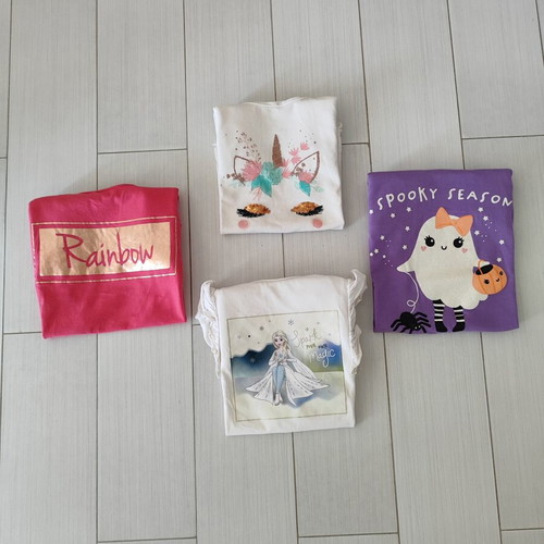 Long-sleeve T-shirts for Girls Size 10 like new, multicolor, pack of 4