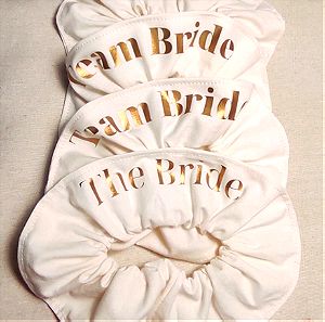 Σετ μεγάλα scrunchies για νύφη bride to be