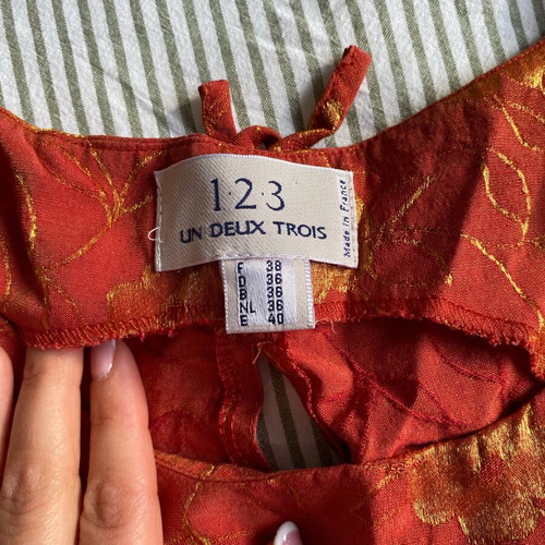 Dress red and gold size S like new