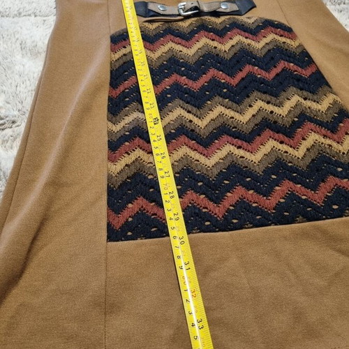 Dress and jacket set used, brown and orange