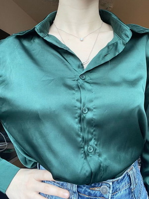 Shein green shirt like new, size S