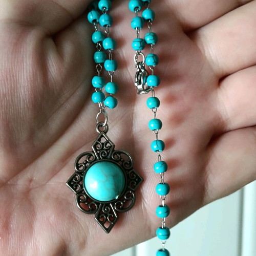 Vintage women's necklace with extension handmade jewelry new