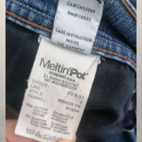 Jeans Meltin Pot Large used, medium washed, straight leg, size 32