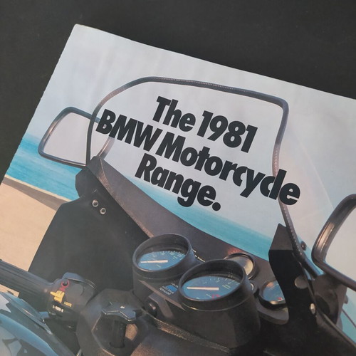 BMW 1981 motorcycle brochure used, models R100RS, R80GS