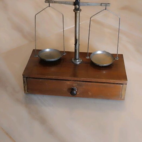 Vintage precision scale used for goldsmiths and pharmacists
